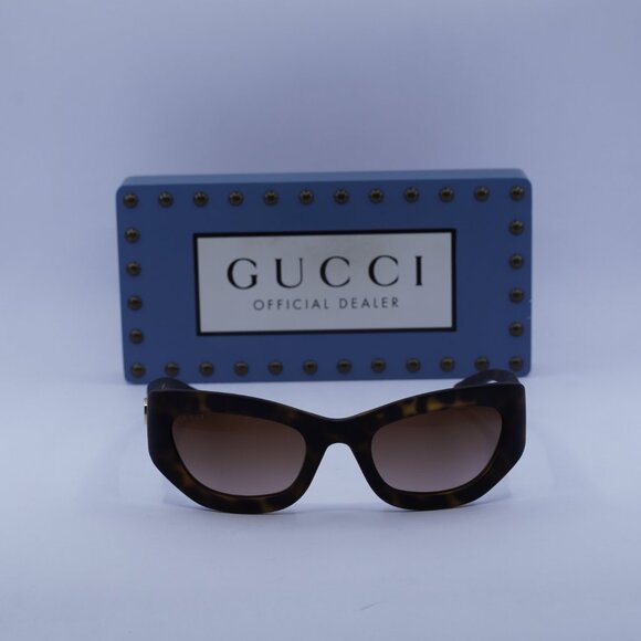 Gucci GG1784S 002 Cat Eye Sunglasses - Dark Havana/Brown main image 8